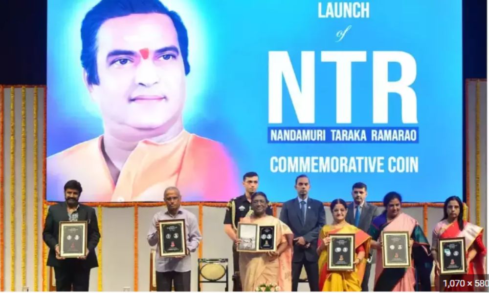 President Murmu Unveils ₹100 Coin For Sr NTR's 100th Anniversary