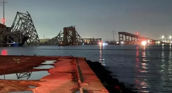 Baltimore Key Bridge Collapses After Cargo Ship Collision